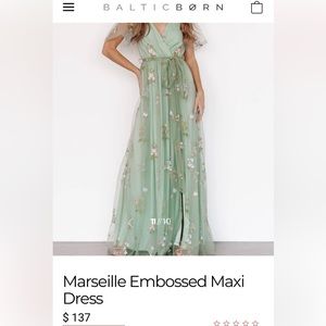 Baltic Born Green With Floral Print Dress